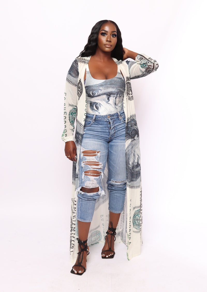 2 Piece Money Bodysuit – Precious Clothing Boutique